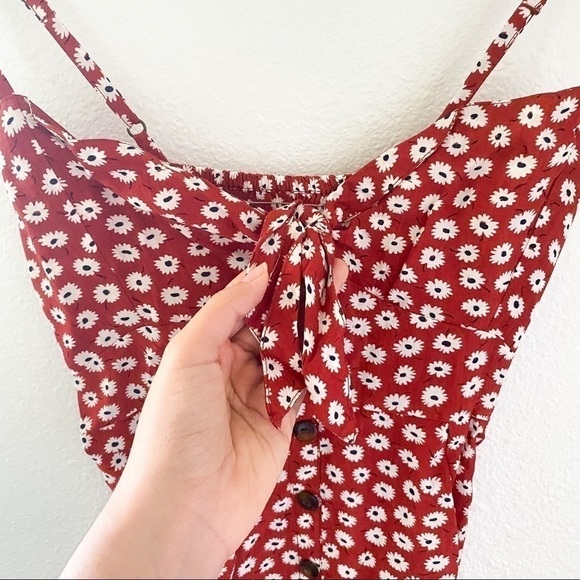 Faithfull the Brand Rodeo Mini Dress Danica Floral Red Small NWT - Picture 4 of 15